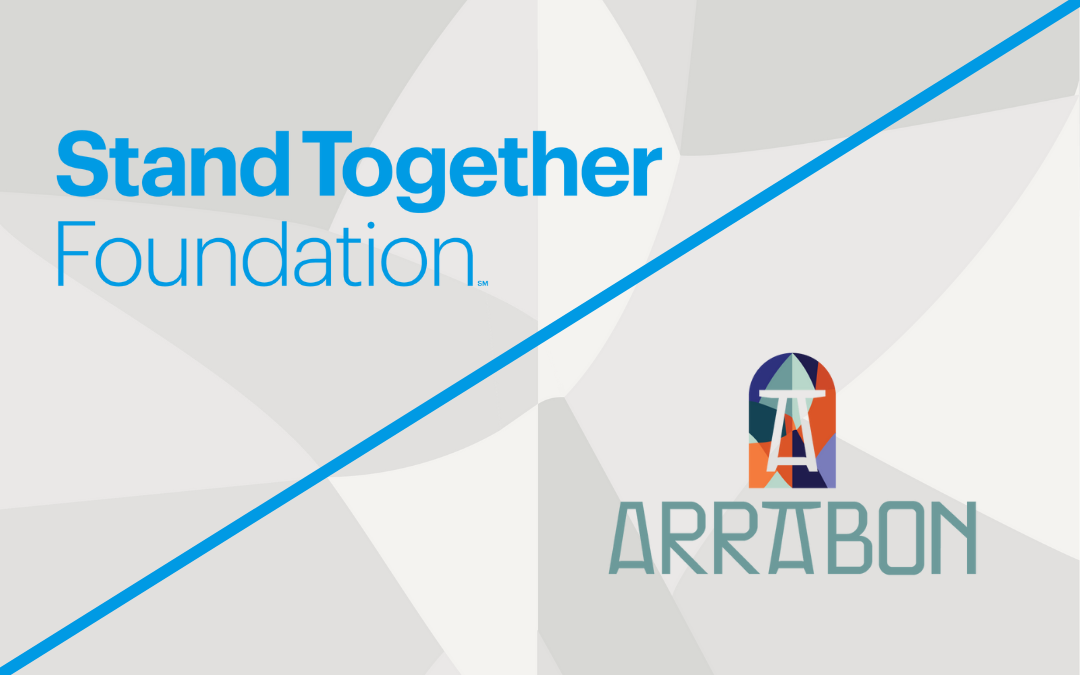 Stand Together Foundation and Arrabon logos on a neutral Arrabon pattern